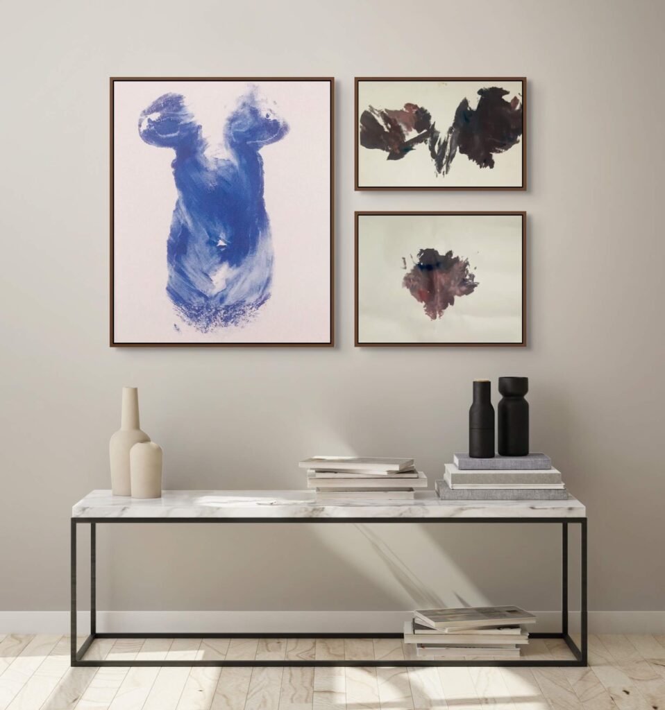 art placed in room mockup